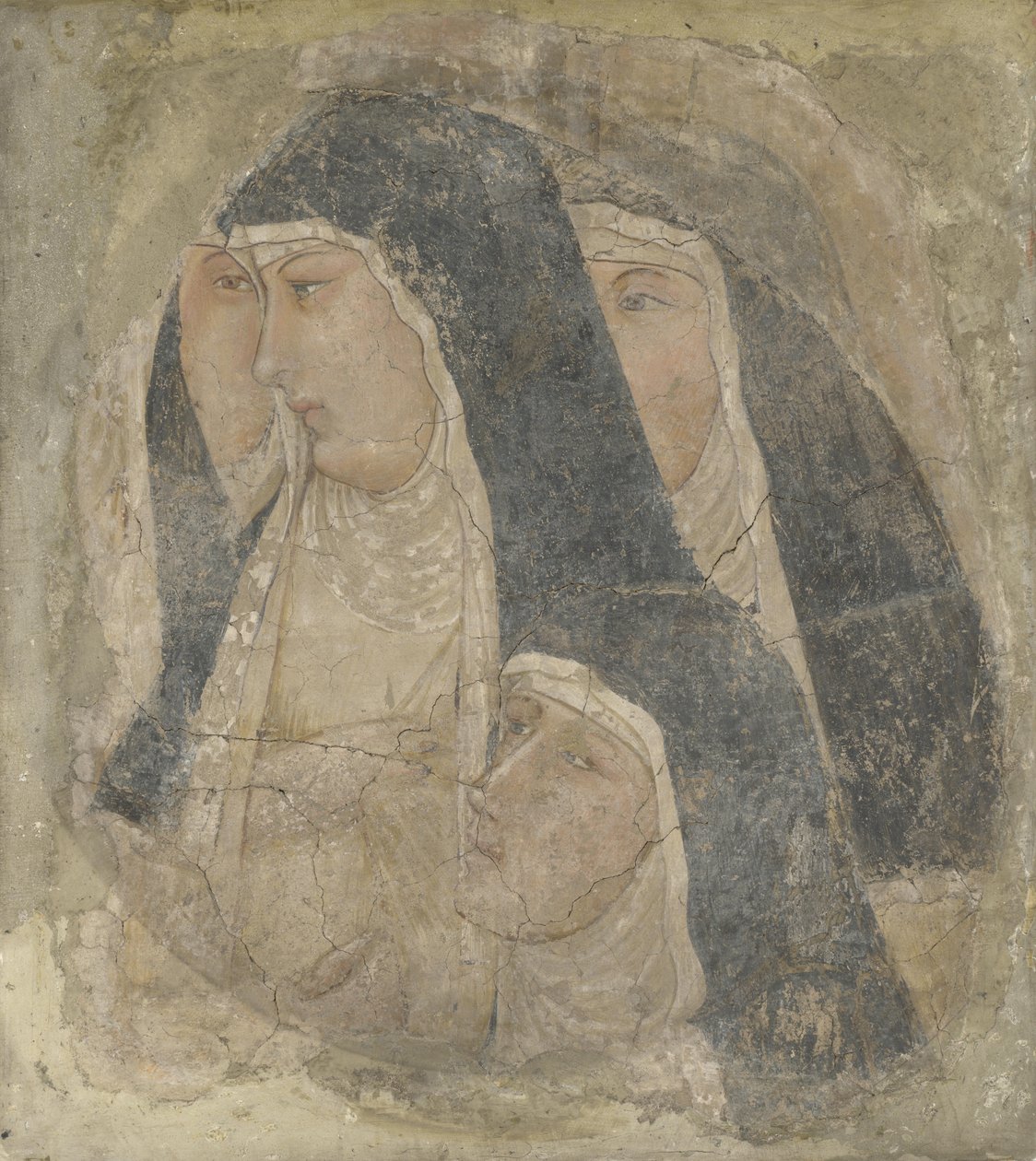 En grupp av fyra fattiga Clares, ca 1340 av Ambrogio Lorenzetti