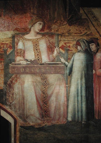Allegory of Good Government, detalj av Concord av Ambrogio Lorenzetti