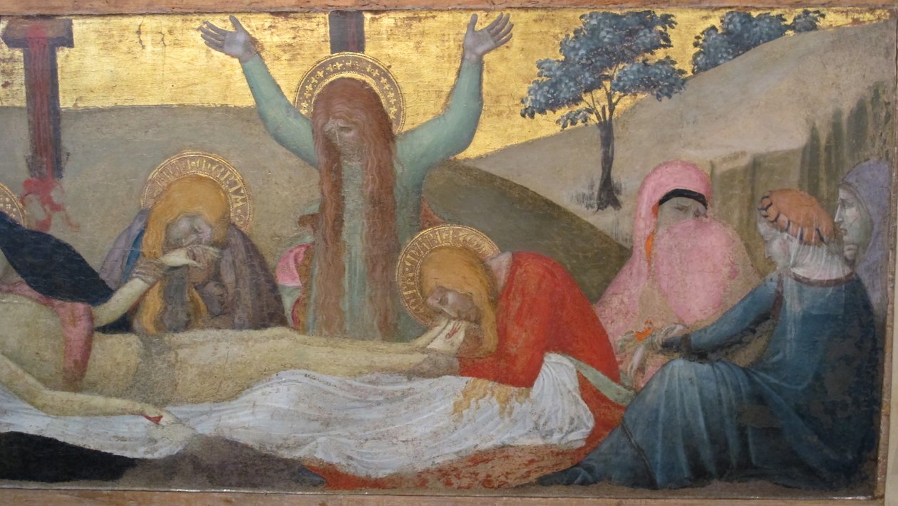 Ambrogio lorenzetti, madonnan med barnet och helgonen m. maddalena och marta, sorg, 03 av Ambrogio Lorenzetti