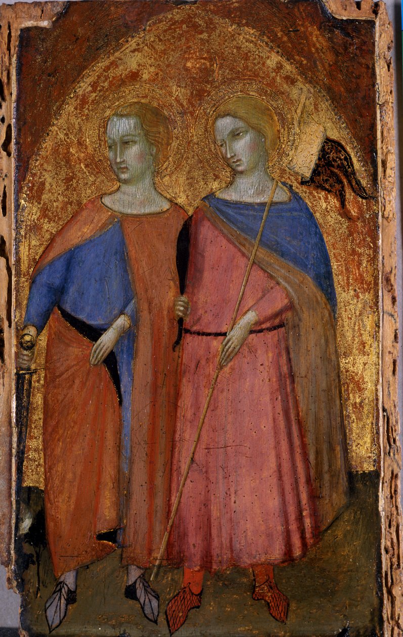 Heliga Galganus och Ansanus, ca 1360 (tempera på poppelträ) av Ambrogio Lorenzetti