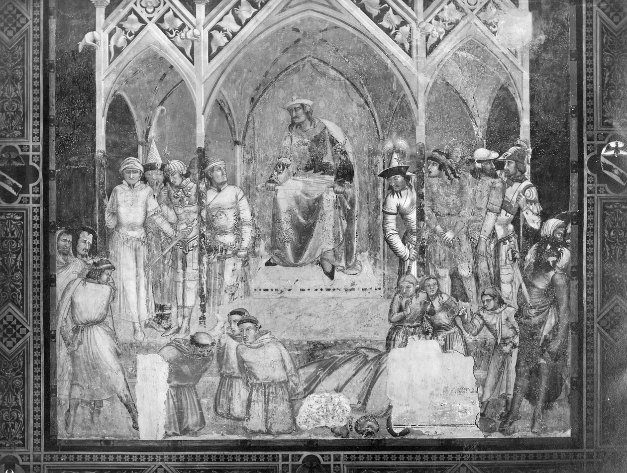 Decapitation of Franciscan Monks Before the Sultan, c.1331 av Ambrogio Lorenzetti