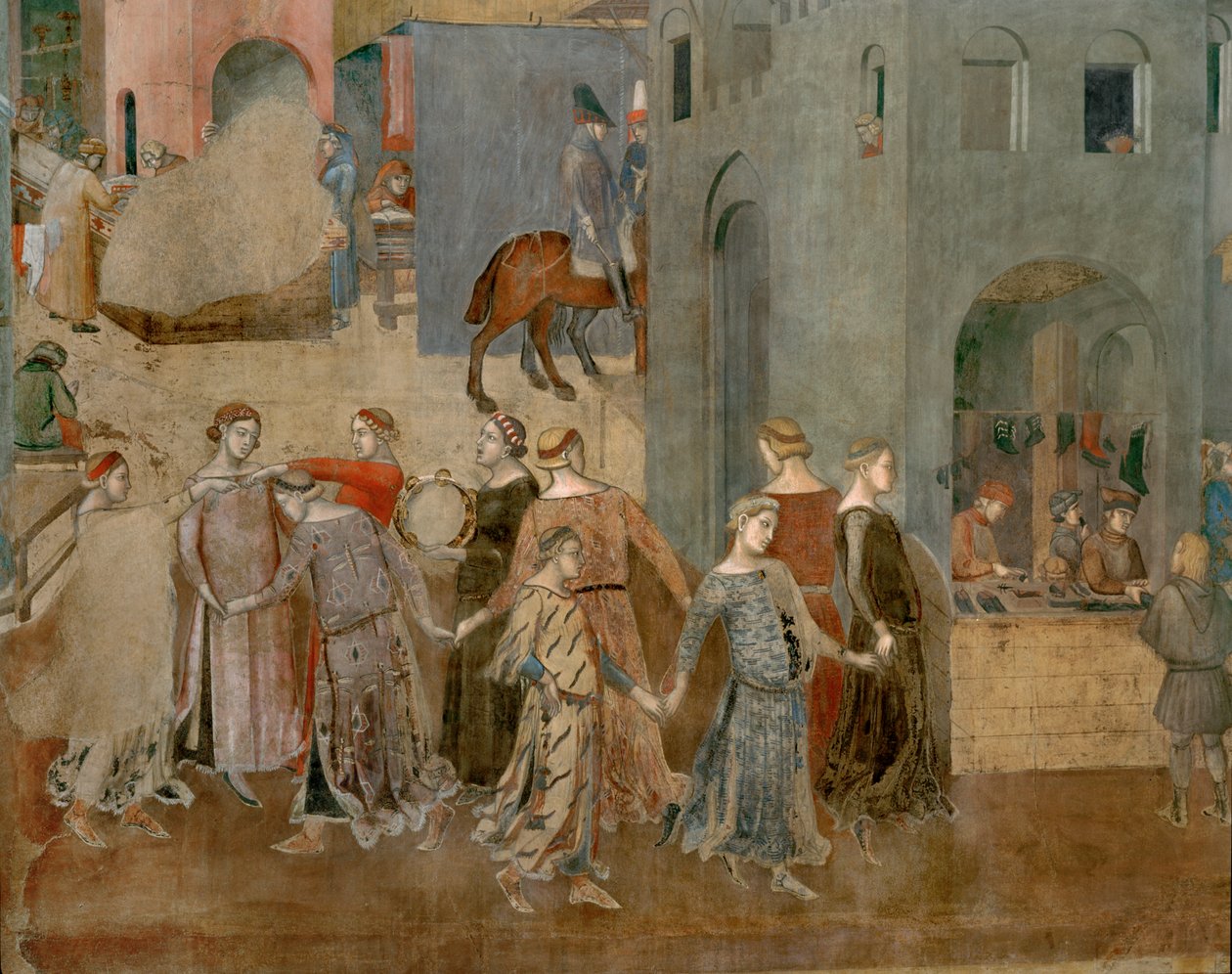 En god regerings välsignelser (fresco) av Ambrogio Lorenzetti