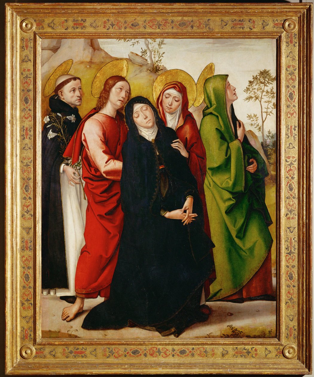 Sankta Maria under korset ... av Ambrogio da Fossano (c.1460 1523)