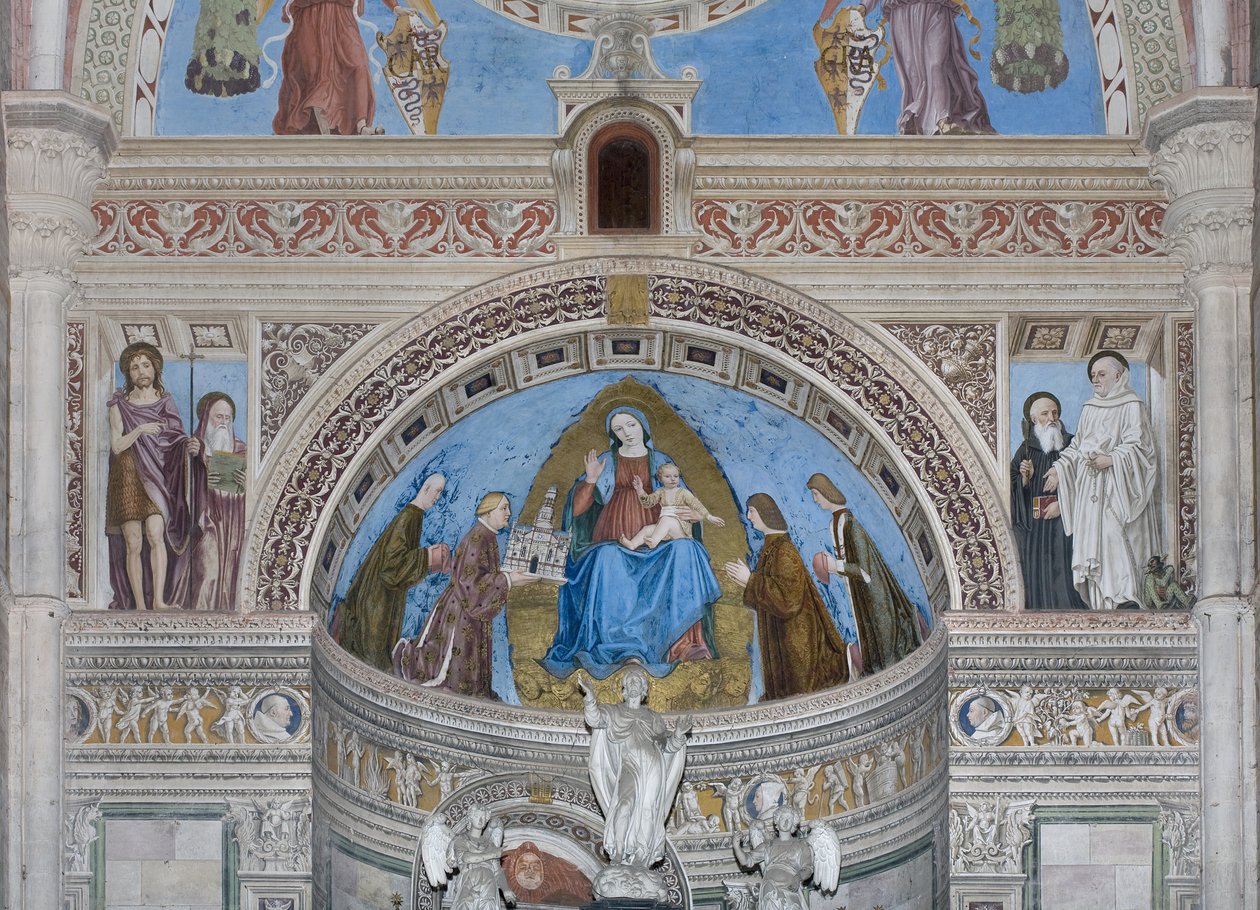 Gian Galeazzo Visconti och söner erbjuder modellen av Charterhouse till Jungfru Maria, 1500-1522 av Ambrogio da Fossano