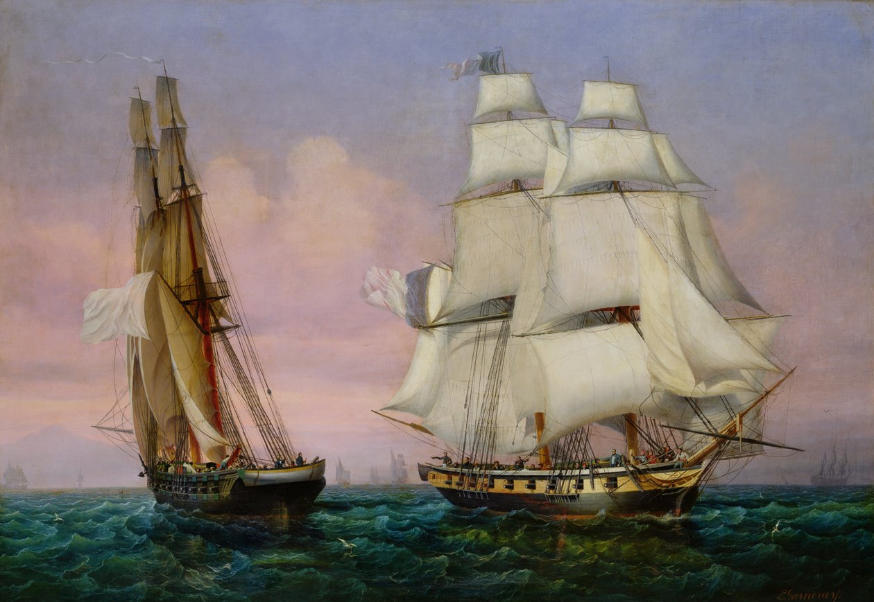 Återkomst från Elba, ca 1852 av Ambroise Louis Garneray