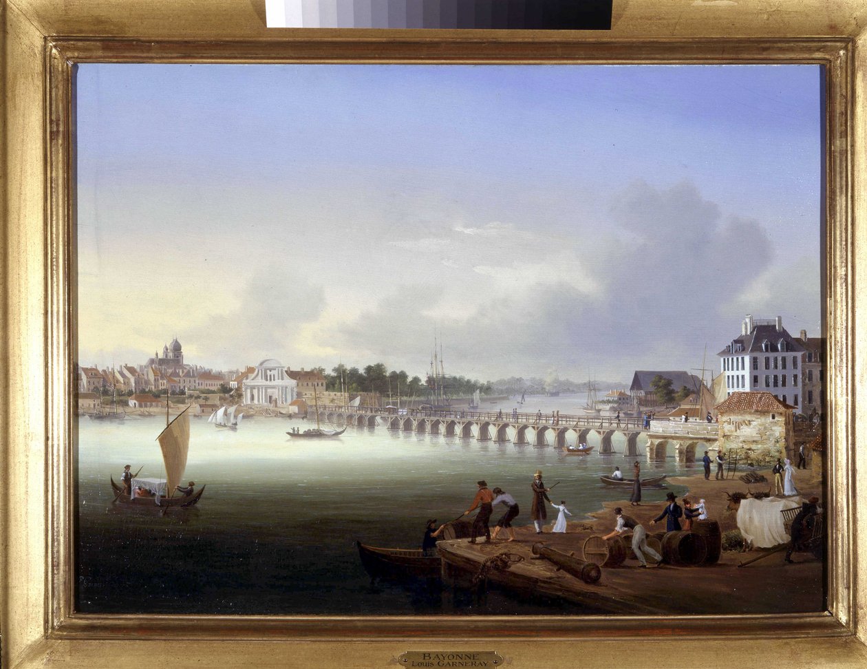 Bayonne av Louis Garneray, sd. c. 1820, Olja på duk, H. 0,330; L. 0,460. av Ambroise Louis Garneray
