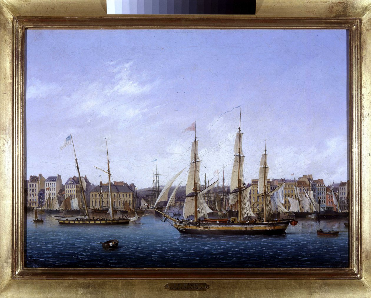 Le port du Havre, av Louis Garneray, sd. omkr. 1820, Olja på duk, H. 0,330; L. 0,460. CCIP Coll. av Ambroise Louis Garneray