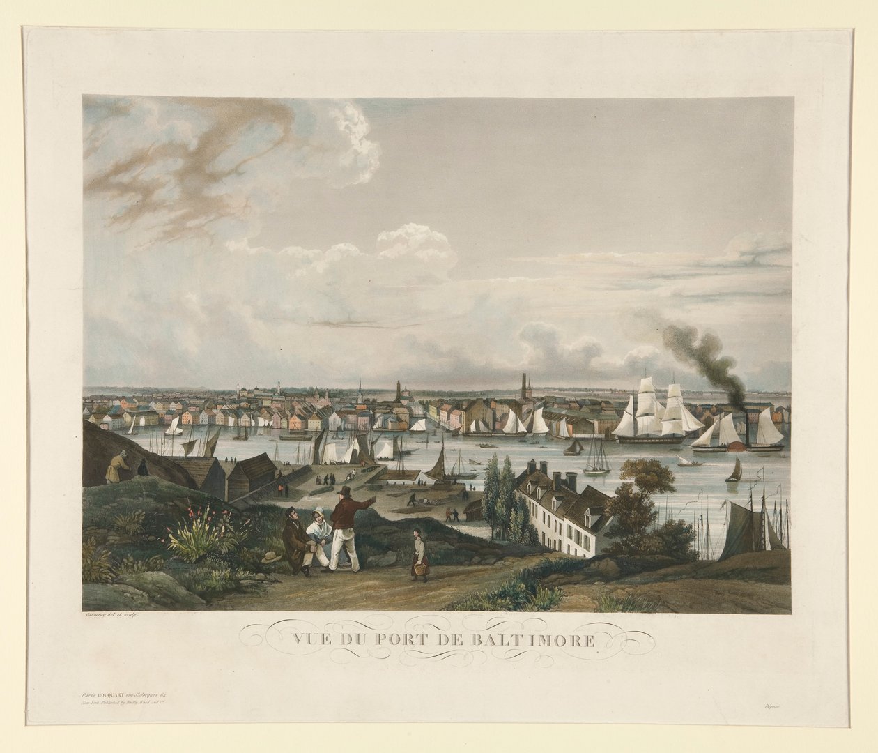 Utsikt över hamnen i Baltimore av Ambroise Louis Garneray