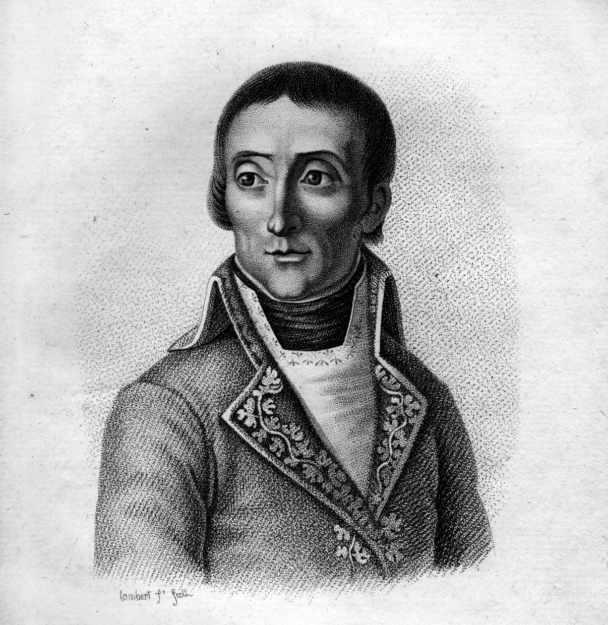 Amiral Eustache Bruix (1759-1805) - i” Porträtt av de franska generalerna efter fransmännens segrar och erövringar”” Graverad av Ambroise Tardieu 1818. Stella Collection. av Ambroise Tardieu