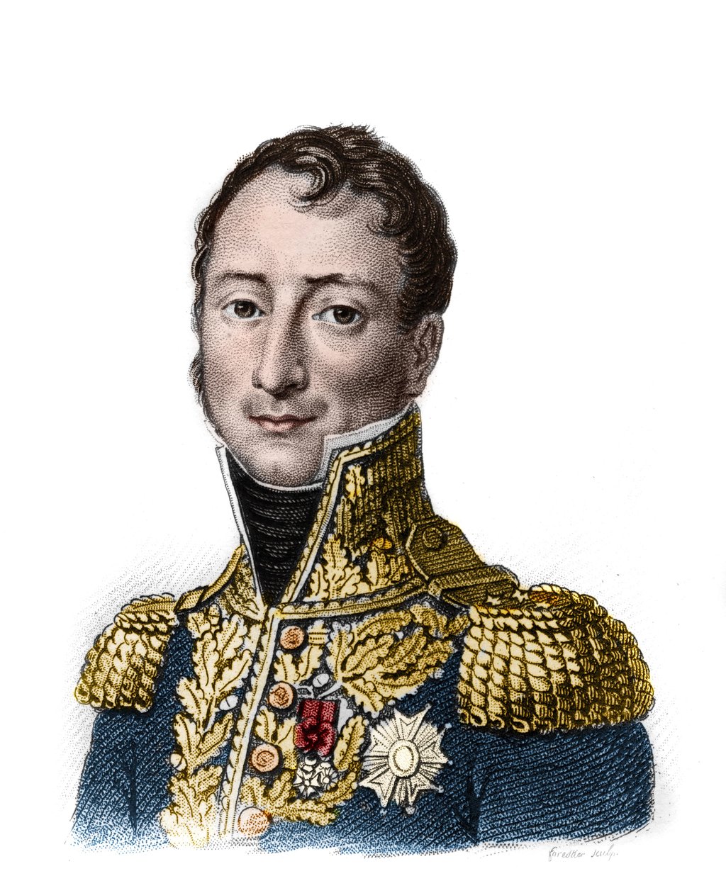 Auguste Jean Gabriel CAULAINCOURT (Jean-Gabriel) (1777-1812) - Grav av Ambroise Tardieu 1818. av Ambroise Tardieu