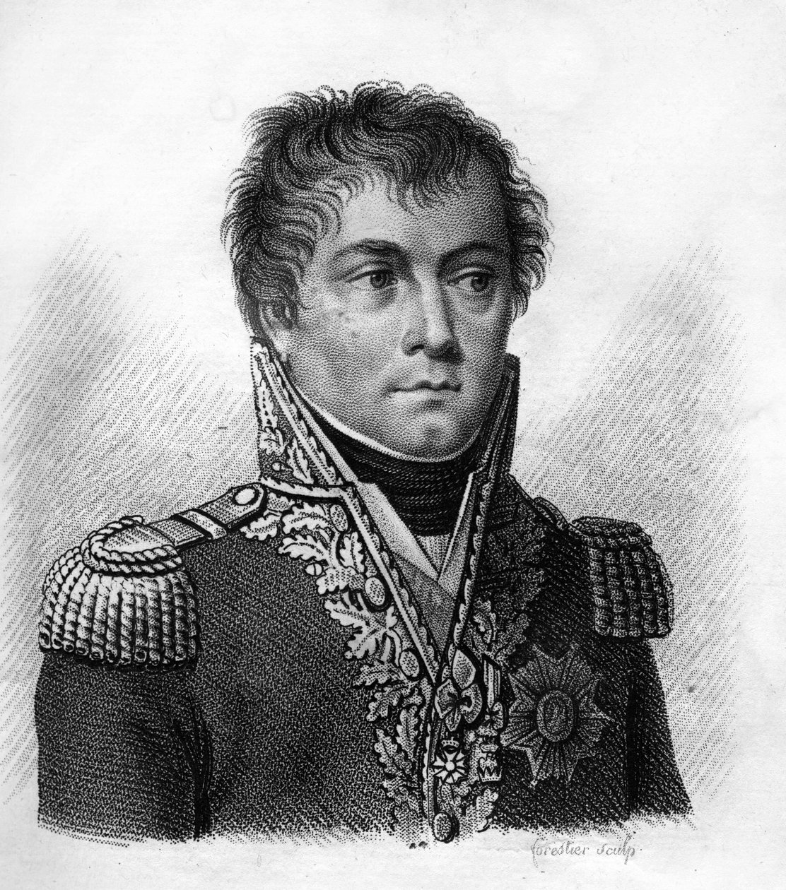 Greve Antoine François Andreossy (1761-1828), fransk general och diplomat.i "" Porträtt av de franska generalerna"". Graverad av Ambroise Tardieu 1818. Stella Collection av Ambroise Tardieu