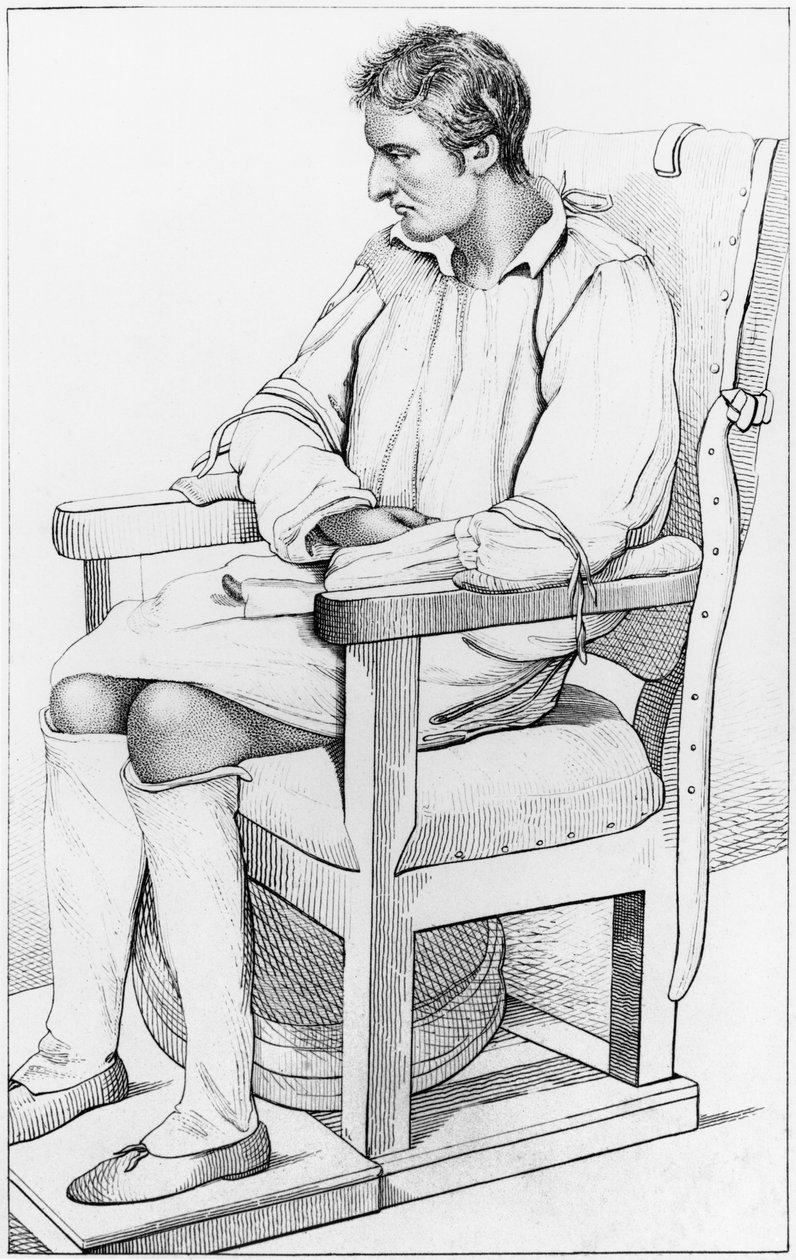 Demens, illustration från "Des Maladies Mentales anses vara sous le rapport medicinsk, hygienique et medico-legal" av Etienne Esquirol (1772-1840) 1838 av Ambroise Tardieu