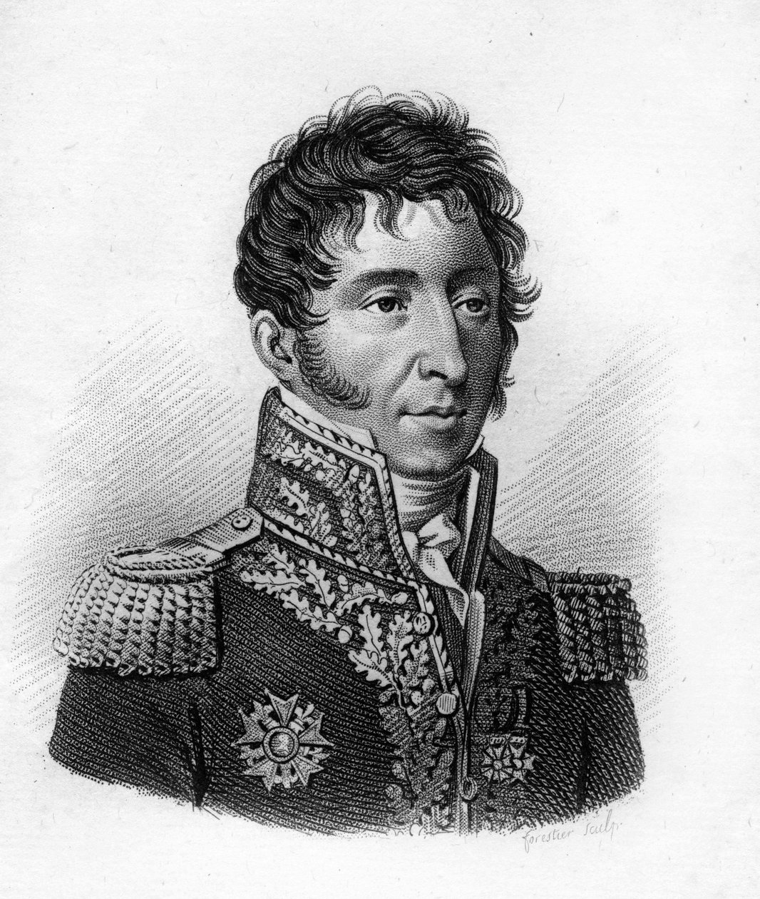 Etienne Pierre Sylvestre RICARD (1771-1843) - i "Porträtt av franska generaler efter fransmännens segrar och erövringar"". Graverad av Ambroise Tardieu 1818. Stella Collection. av Ambroise Tardieu