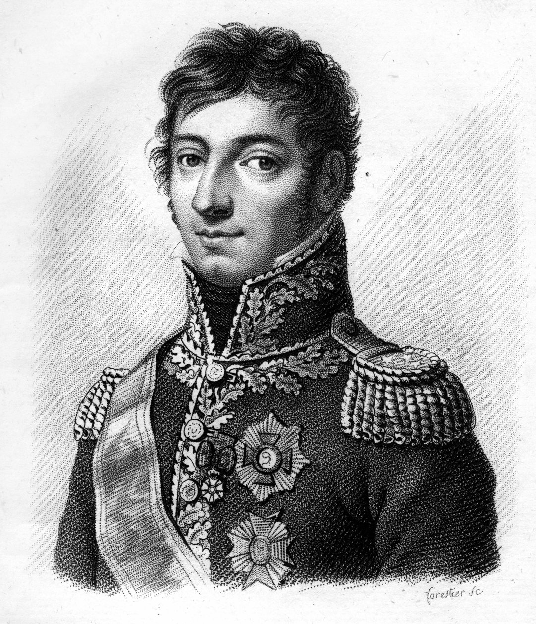 General Lefèvre Desnouettes (1773-1822) - i "Porträtt av de franska generalerna efter fransmännens segrar och erövringar". Graverad av Ambroise Tardieu 1818. Stella Collection. av Ambroise Tardieu