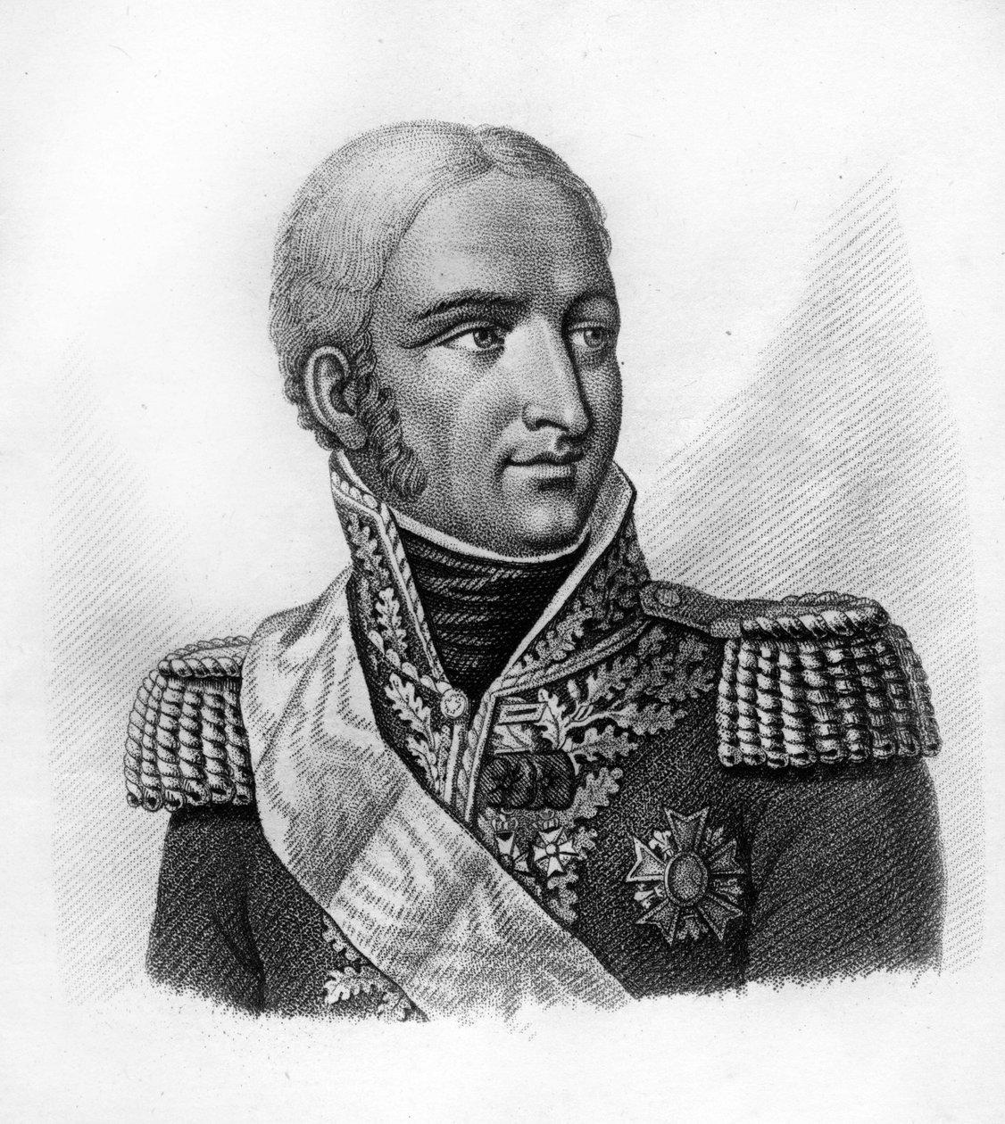 Jean Joseph Paul Augustin Dessolles (eller Jean-Joseph Dessoles (1767-1828) - i Porträtt av franska generaler efter fransmännens segrar och erövringar"" - Grav av Ambroise Tardieu 1818 - Stella Collection av Ambroise Tardieu