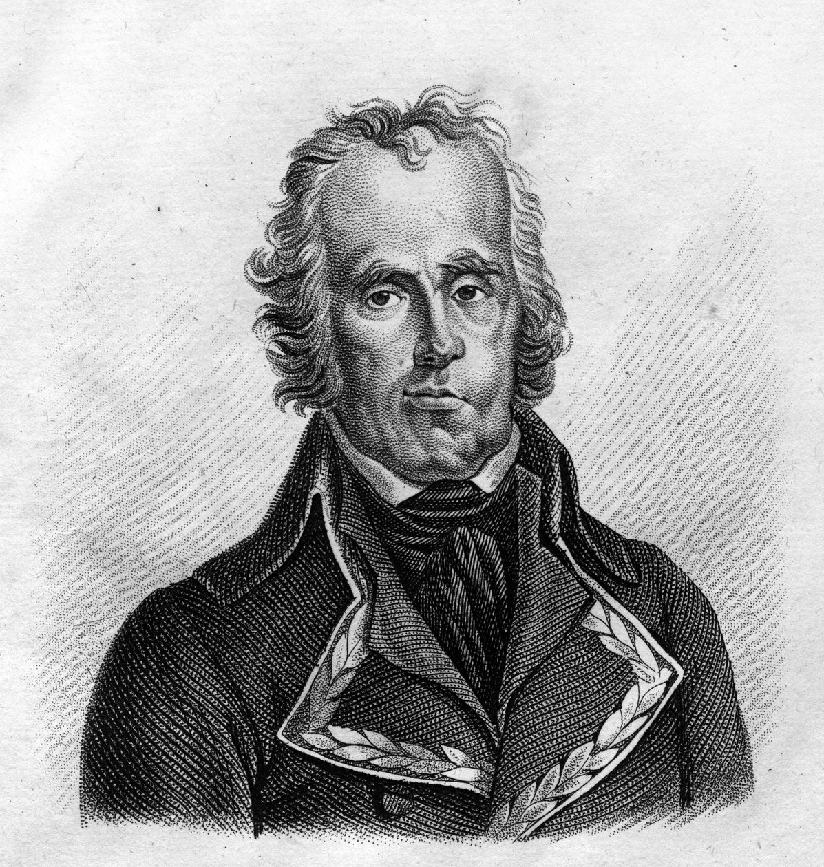 Le Géneral Jean Nicolas Houchard (1740-1793) - i” Porträtt av de franska generalerna efter fransmännens segrar och erövringar””. Graverad av Ambroise Tardieu 1818. Stella Collection. av Ambroise Tardieu