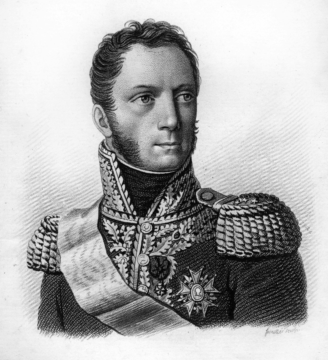 Louis Armand Augustin CAULAINCOURT (1773-1827) - i "Porträtt av franska generaler efter fransmännens segrar och erövringar"". Graverad av Ambroise Tardieu 1818. Stella Collection. av Ambroise Tardieu