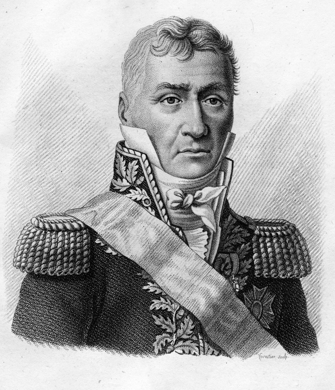 Louis Friant (1758-1829) - i "" Porträtt av de franska generalerna efter fransmännens segrar och erövringar"". Graverad av Ambroise Tardieu 1818. Stella Collection. av Ambroise Tardieu