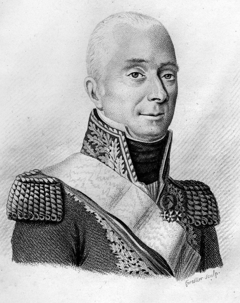 Mathieu Dumas (1753-1837) - i” Porträtt av de franska generalerna efter fransmännens segrar och erövringar”” Graverad av Ambroise Tardieu 1818. Stella Collection. av Ambroise Tardieu
