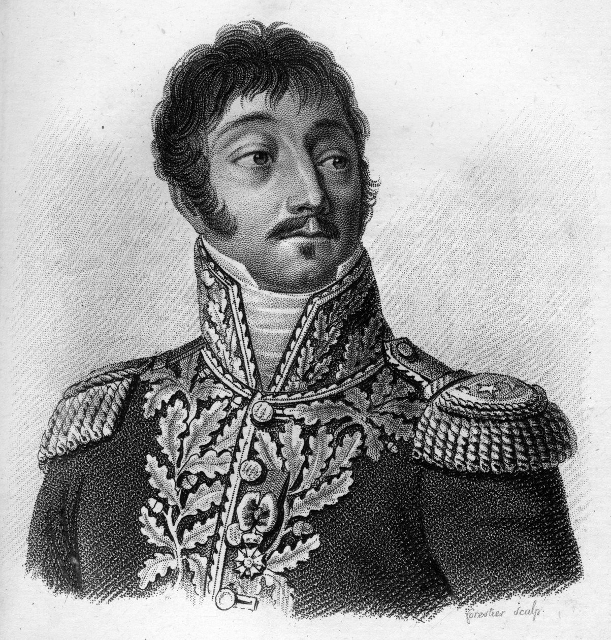 Michel, Sylvestre Brayer (1769-1840) - i” Porträtt av de franska generalerna efter fransmännens segrar och erövringar””. Graverad av Ambroise Tardieu 1818. Stella Collection. av Ambroise Tardieu