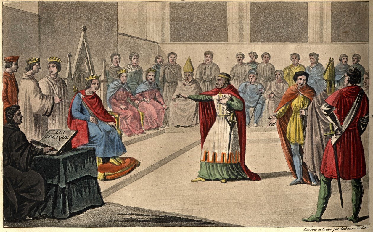 Filip V säger "The Long" (1294-1322). Generalstaterna, kallade till Louvren, förklarade Filip V till kung och uteslöt från kronan hans systerdotter Jeanne 1316; alltså tillämpa den saliska lagen. Han efterträdde John I postumt. av Ambroise Tardieu