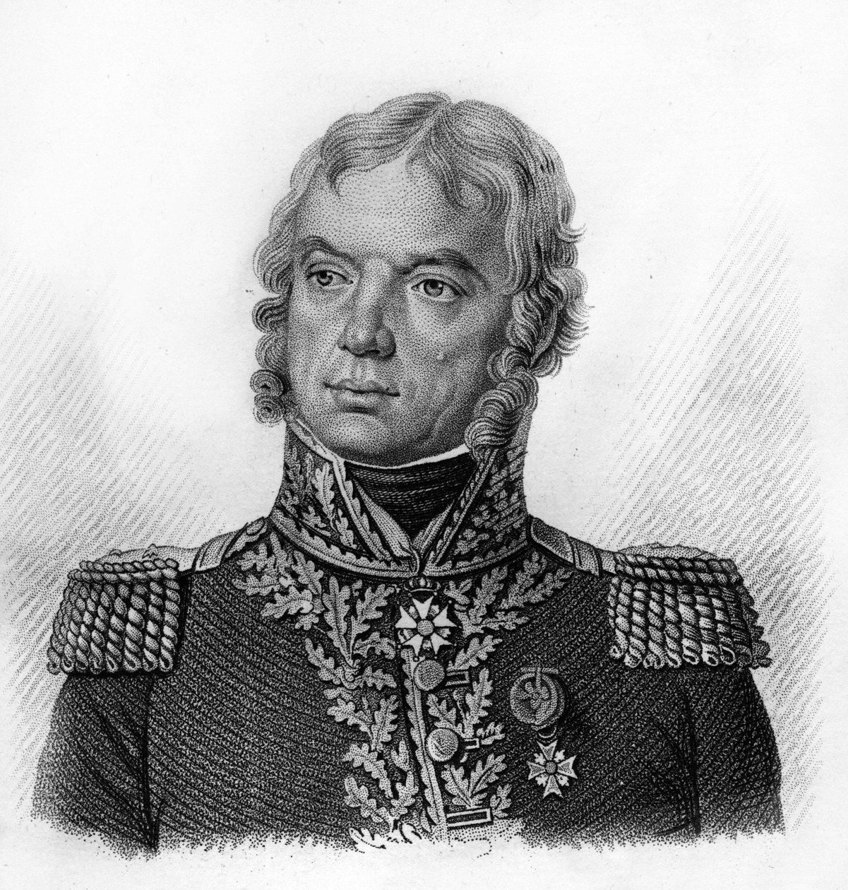 Porträtt av Francois Etienne Damas, fransk general (1764-1828) - i ""Porträtt av franska generaler efter fransmännens segrar och erövringar"". Grav av Ambroise Tardieu 1818. Stellasamling. av Ambroise Tardieu