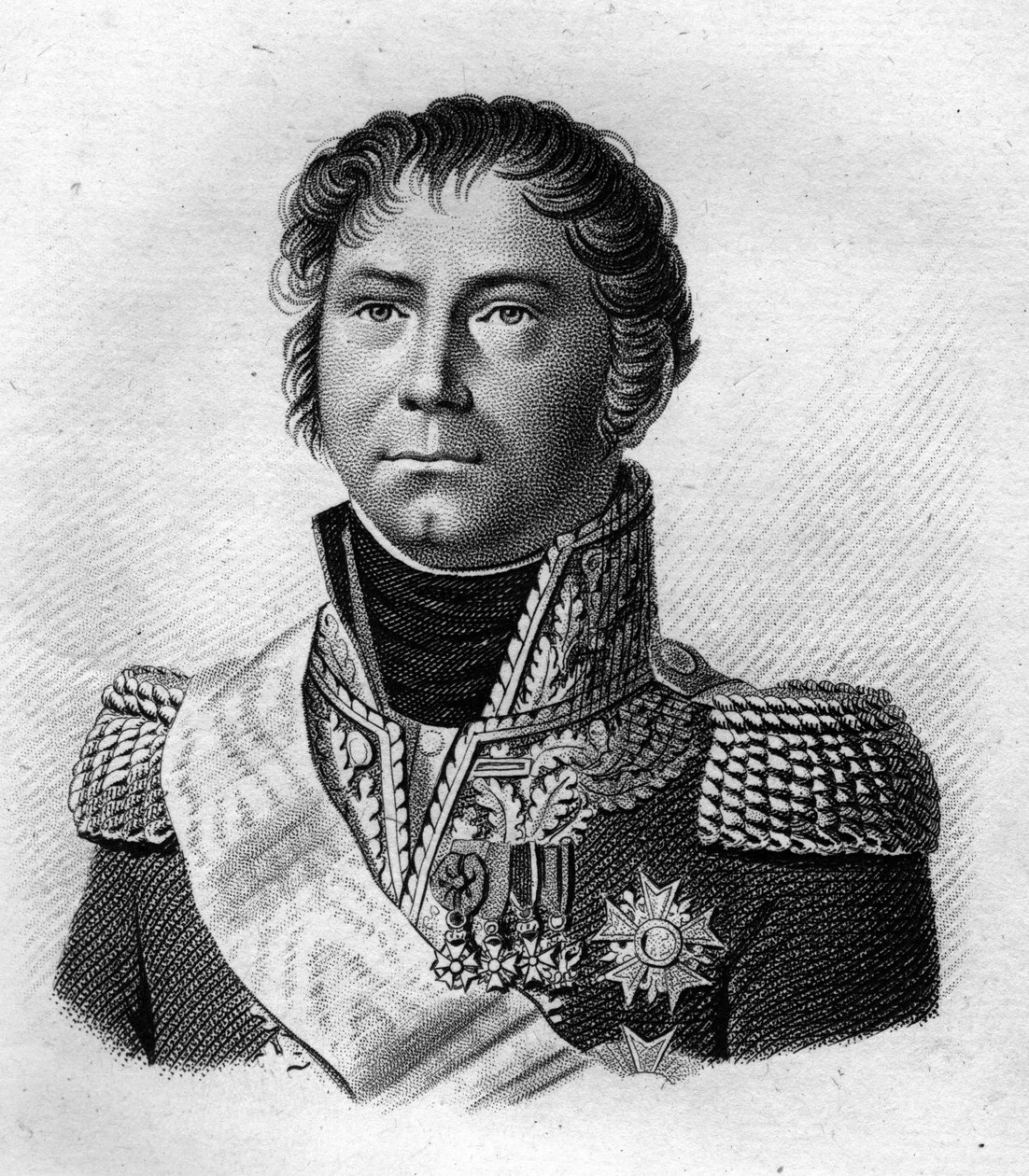 Porträtt av general Becker som eskorterade Napoleon I 1815 till platsen för hans ombordstigning till St. Helena efter de 100 dagarna.i "Portraits des Général Français"". Graverad av Ambroise Tardieu 1818. Stella Collection av Ambroise Tardieu