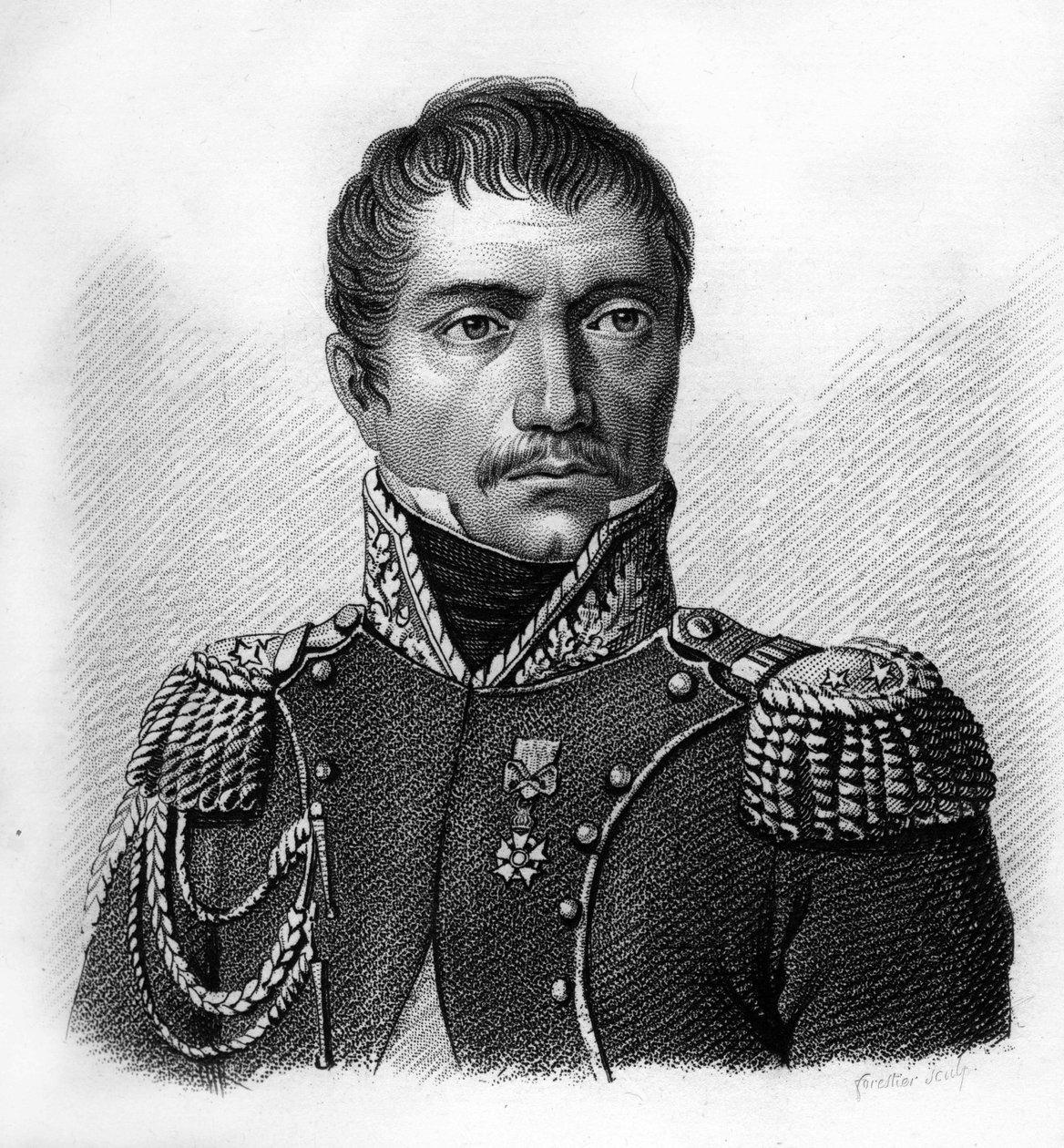 Porträtt av general Philippe Auguste Eugène Merlin de DOUAI 1754-1838.- i "Porträtt av franska generaler efter fransmännens segrar och strider"". Graverad av Ambroise Tardieu 1818. Stella Collection. av Ambroise Tardieu