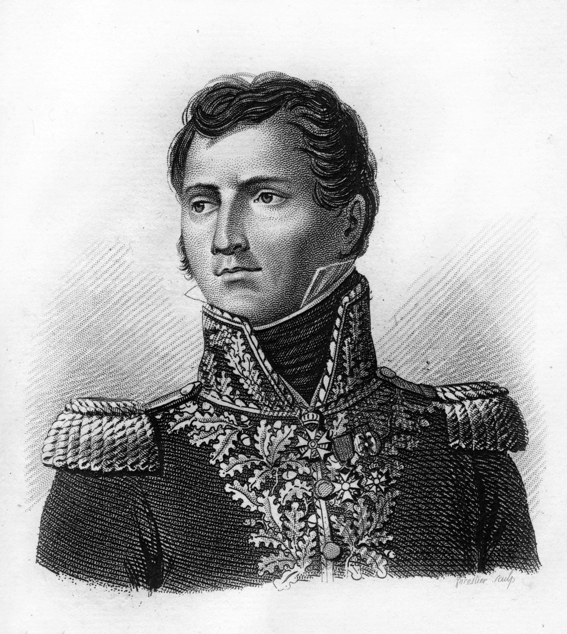Porträtt av general Pierre François Joseph du CREUX Farin 1770-1835.- i” Porträtt av de franska generalerna efter fransmännens segrar och erövringar””. Graverad av Ambroise Tardieu 1818. Stella Collection. av Ambroise Tardieu