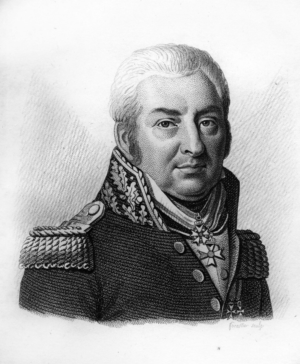 Porträtt av general Nicolas Antoine Sanson. 1756-1824.- i ”Porträtt av franska generaler efter fransmännens segrar och erövringar””. Graverad av Ambroise Tardieu 1818. Stella Collection. av Ambroise Tardieu
