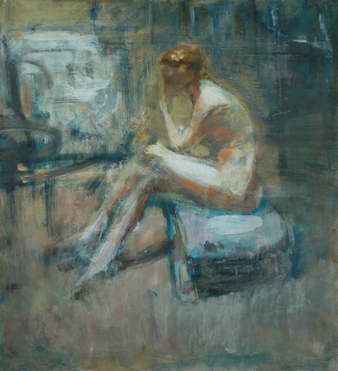 Sittande naken, ca 1920 av Ambrose McEvoy