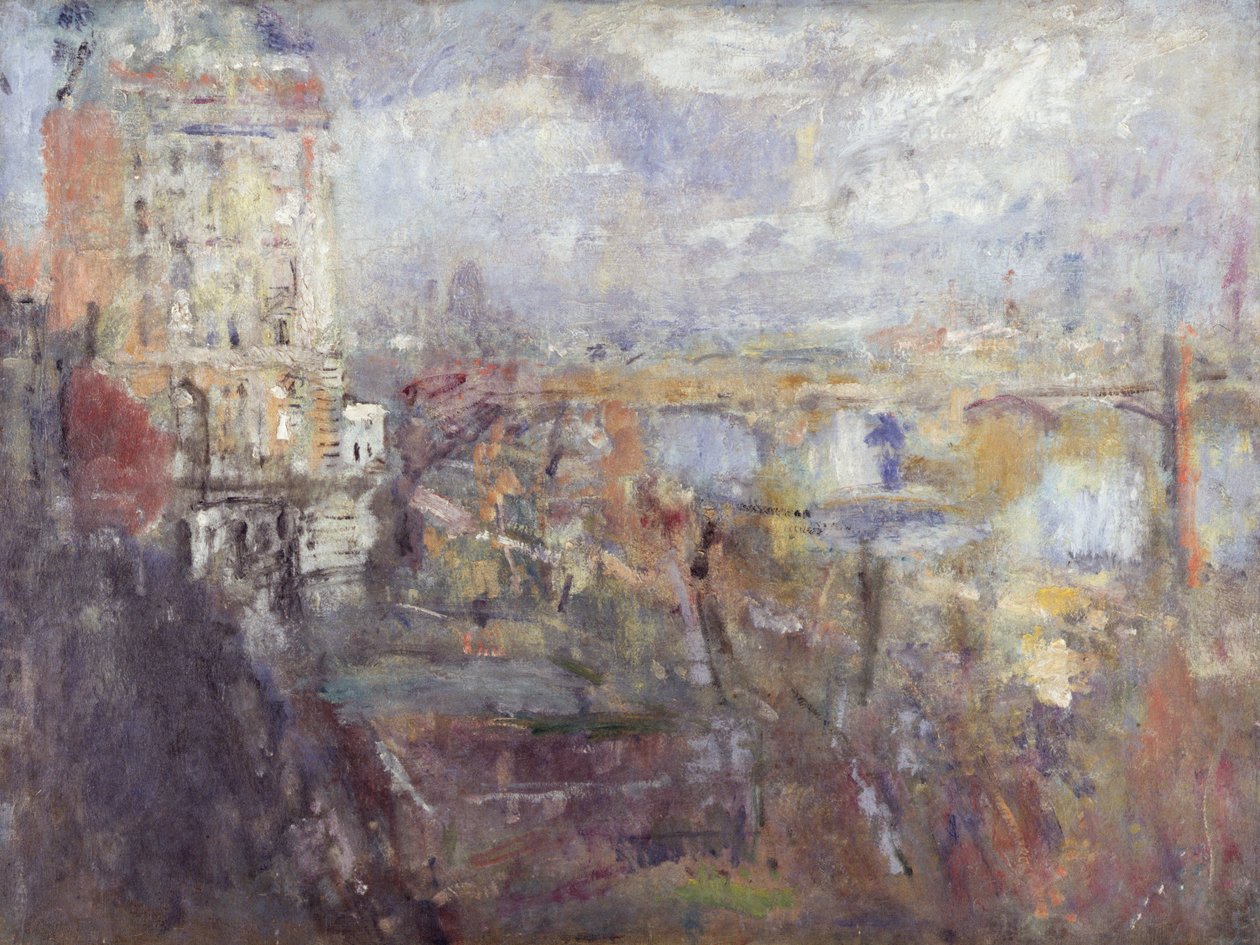 Utsikten från Adelphi (Waterloo Bridge), 1926 av Ambrose McEvoy