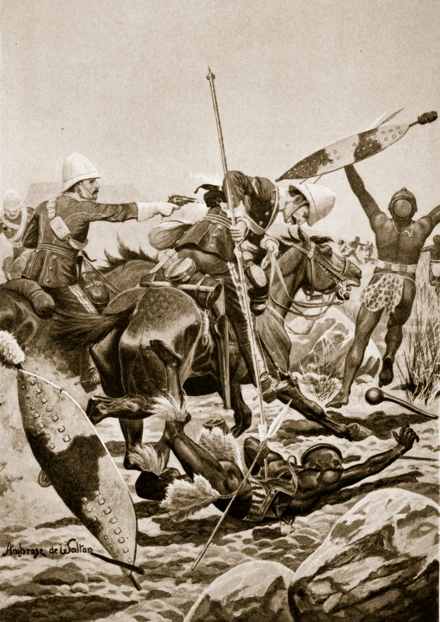 17th Lancers förföljde zuluerna efter Ulundi, 4 juli 1879. av Ambrose de Walton