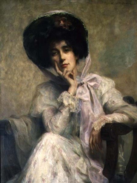 Den edwardianska hatten av Ambrose McEvoy