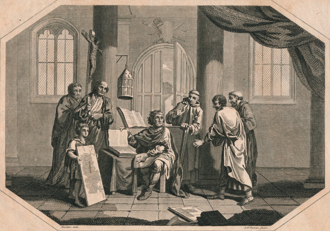 Uppdelningen av England i grevskap, hundratals och tiotals av Alfred den store, 1808 av Ambrose William Warren