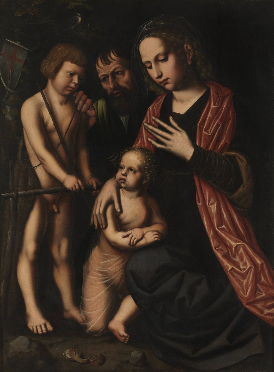 The Holy Family and Saint John Baptist av Ambrosius Benson