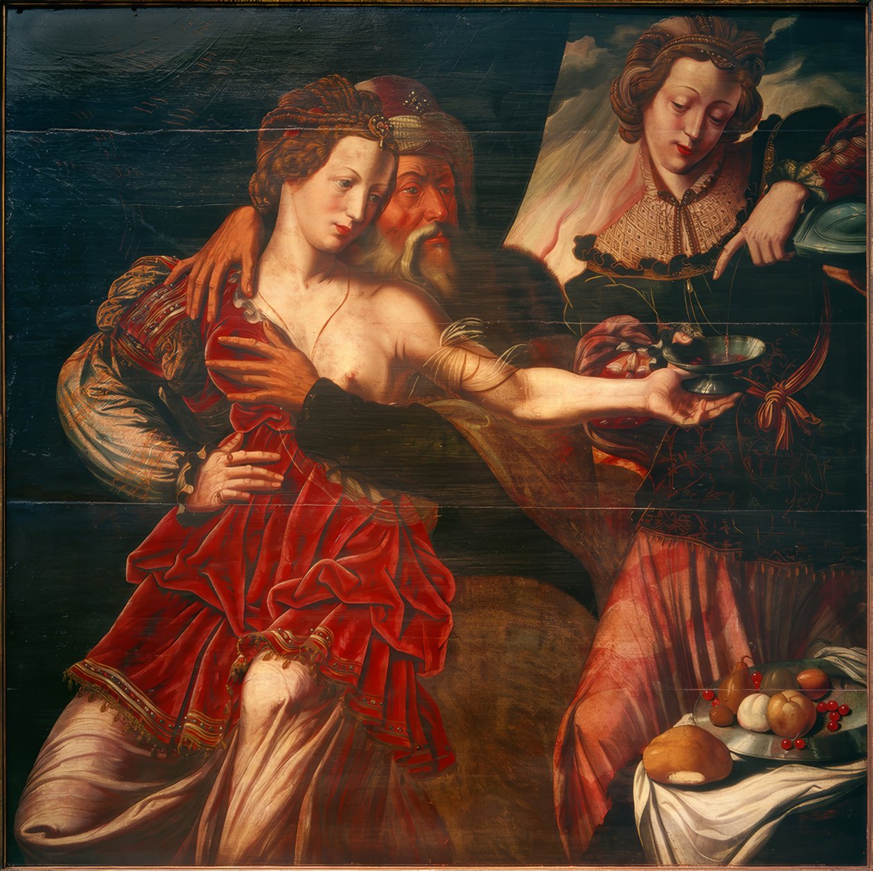 Loth och hans döttrar av Ambrosius Benson