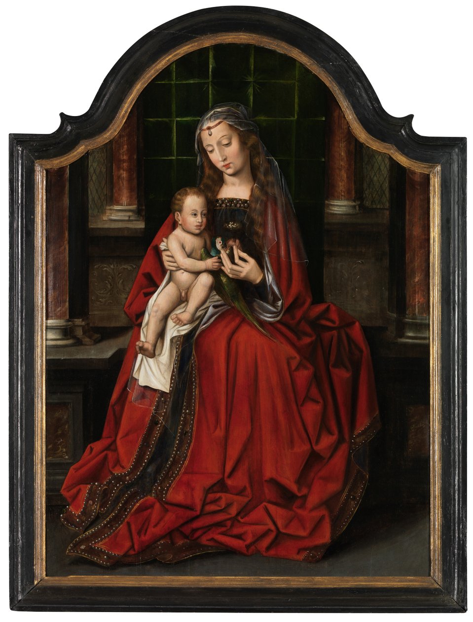 Madonna (olja på panel) av Ambrosius Benson
