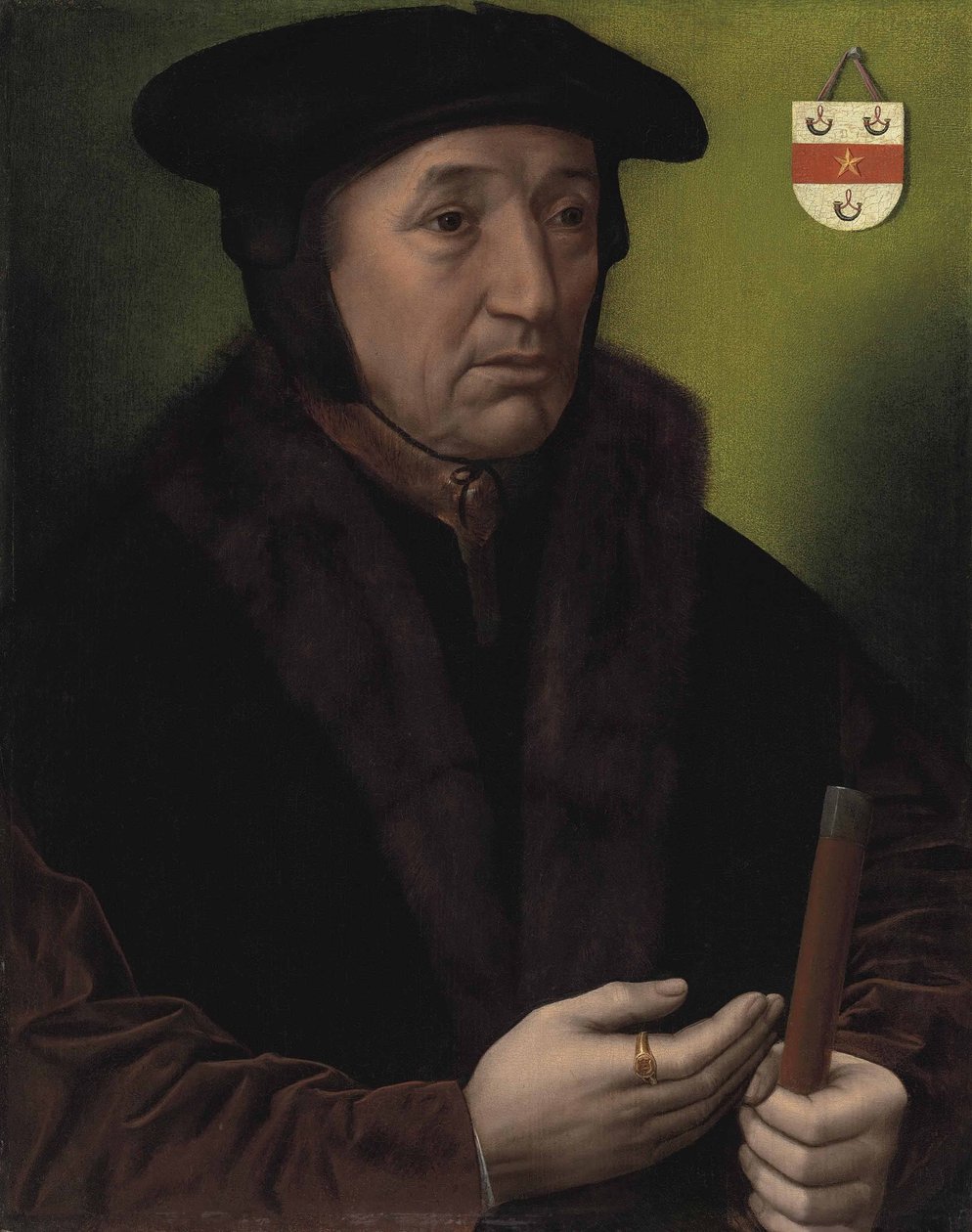 Porträtt av Jean Wyts, Watergrave av Mechelen av Ambrosius Benson