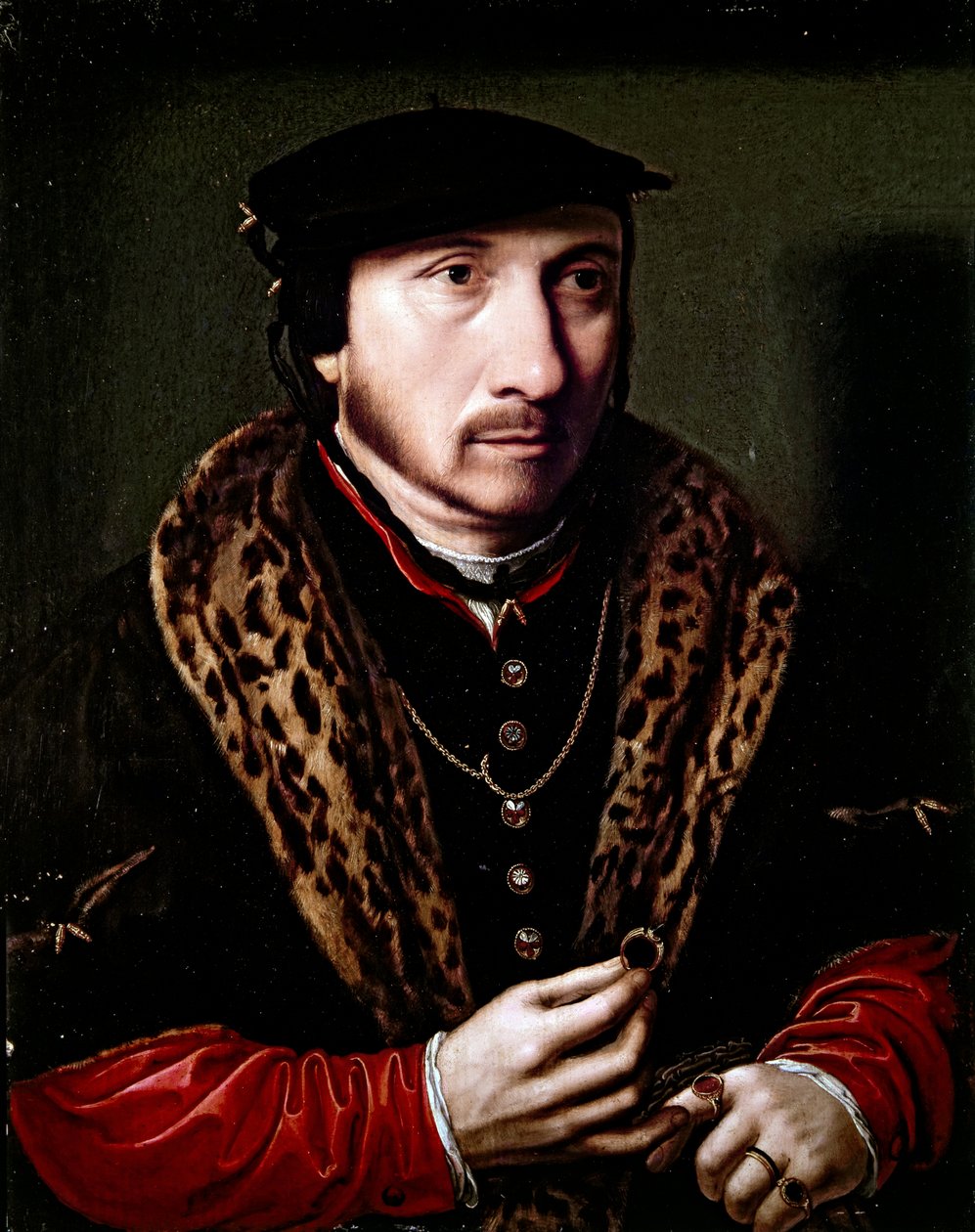 Porträtt av en gentleman av Ambrosius Benson