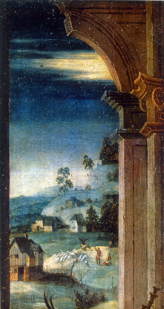 Födelsekyrkan (olja på trä) 1550 av Ambrosius Benson