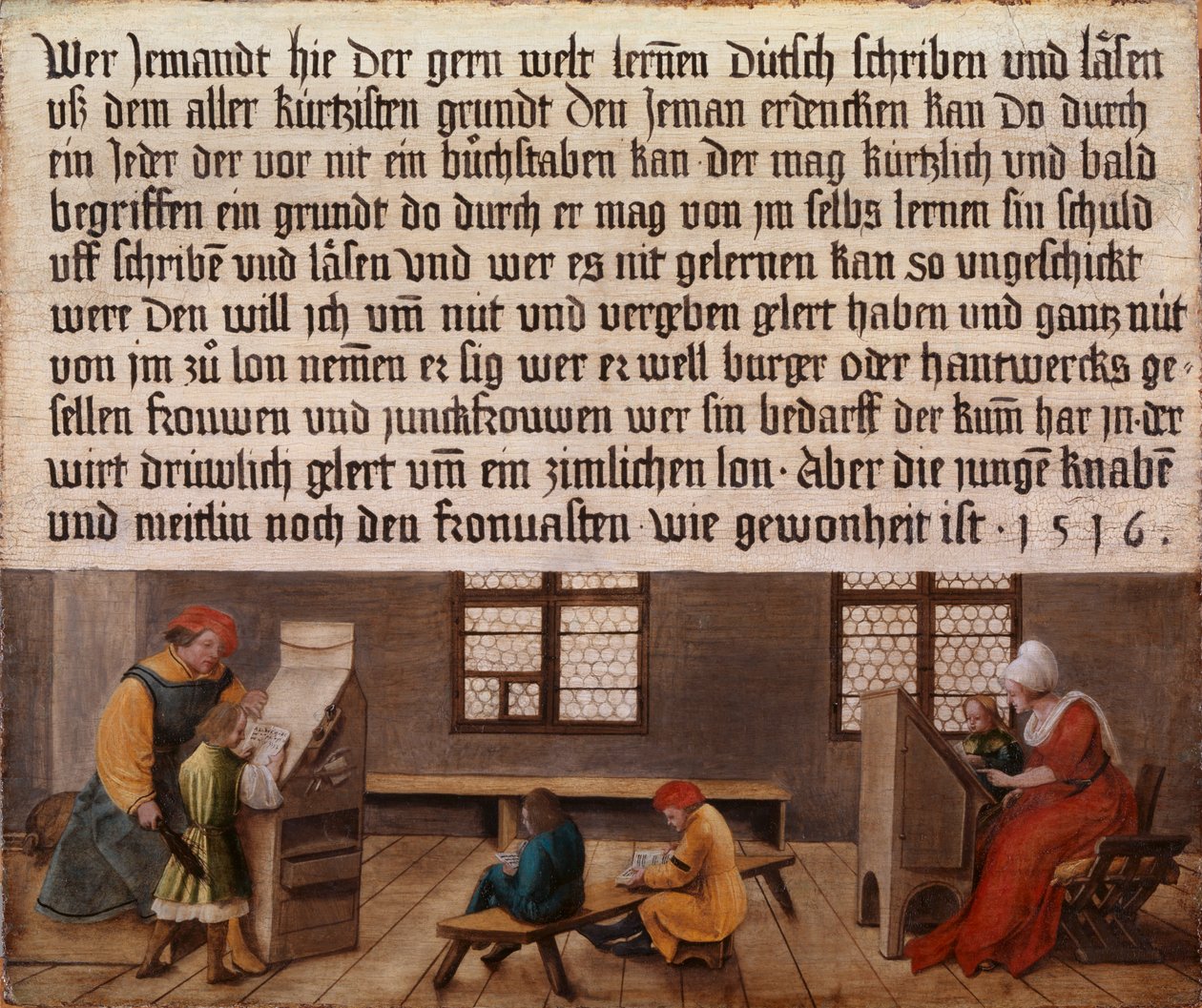 Skolmästarskylt av Ambrosius Holbein