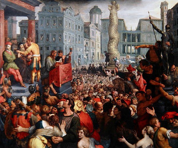 The Judgment of Zaleucus, c.1606 (olja på panel) av Ambrosius the Elder Francken or Franck