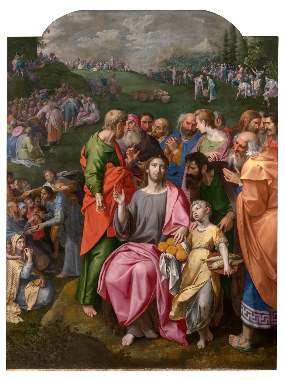 Mångfaldigandet av limpor och fiskar av Ambrosius the Elder Francken or Franck