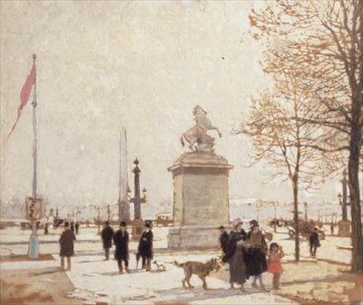 Höst på Champs Elysees av Amédée Julien Marcel Clément