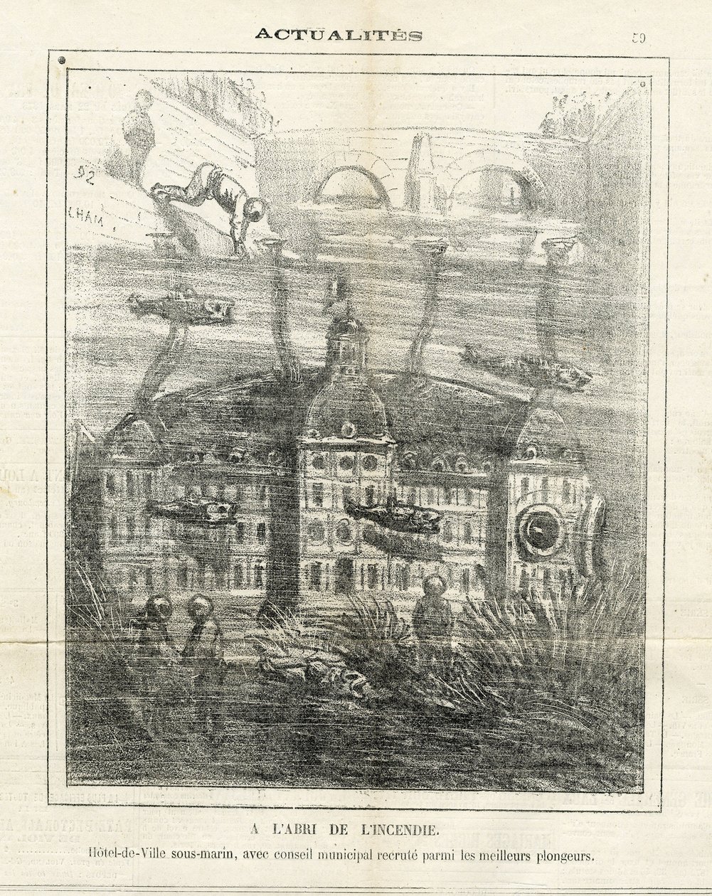 Illustration av Cham (1819-1879) i Le Charivari av Amédée de Noé