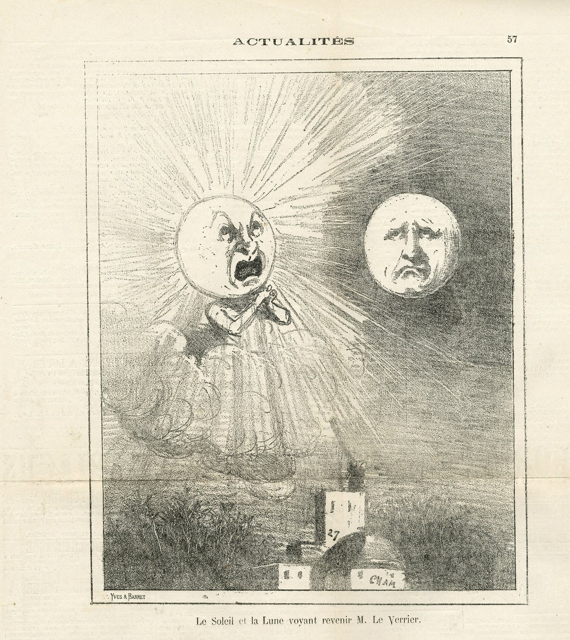 Illustration av Cham (1819-1879) i Le Charivari av Amédée de Noé