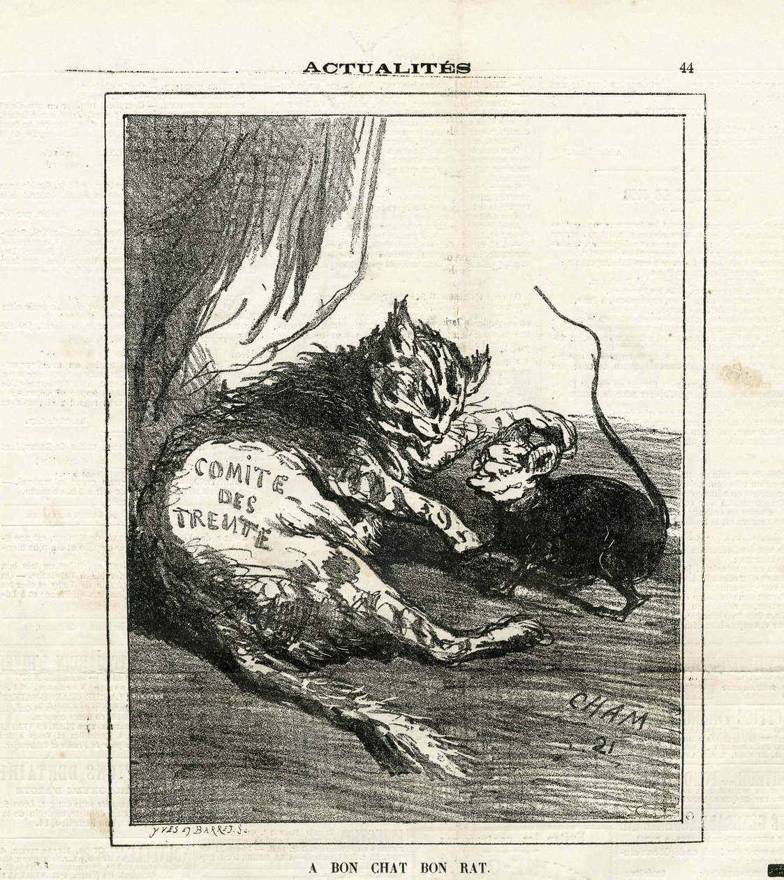 Illustration av Cham (1819-1879) i Le Charivari av Amédée de Noé
