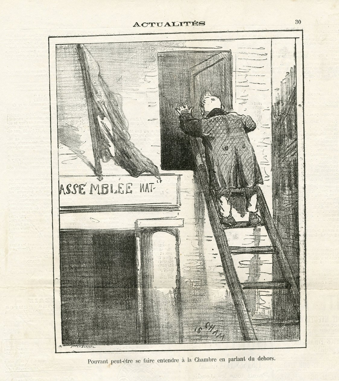 Illustration av Cham (1819-1879) i Le Charivari av Amédée de Noé