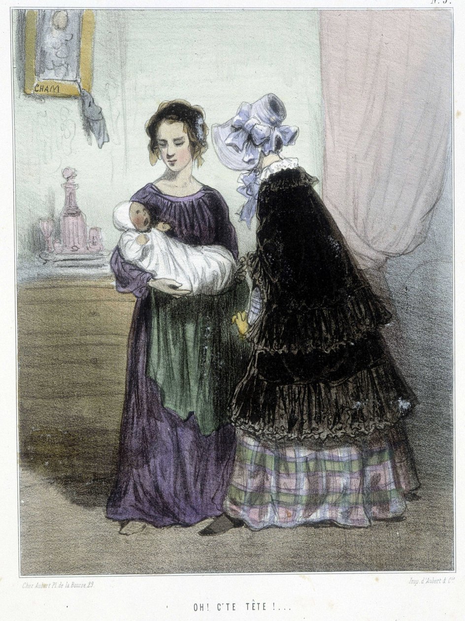 Åh, det är ditt huvud! (ovärdig mor) - i "" Madeleines"" av Cham, v.1870-1880 av Amédée de Noé